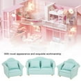 thumbnail image 6 of OTVIAP 3Pcs Doll House 1:12 Scale Furniture Miniature Living Room Plaid Sofa Set, 6 of 8