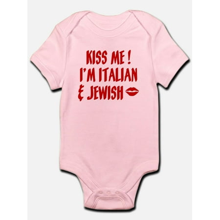 

CafePress - Kiss Me: Jewish & Italian Infant Bodysuit - Baby Light Bodysuit