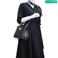 thumbnail image 2 of Pre-Owned Valentino Garavani Rockstud Alcove Small Grainy Calfskin Leather Top Handle Shoulder Bag Black, 2 of 11