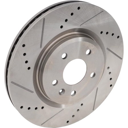 New Cross-drilled Brake Disc Compatible With Ford Lincoln MKT Base 6 Cyl 3.7L Flex SEL 6 Cyl 3.5L Taurus SHO 6 Cyl 3.5L MKT Elite 6 Cyl 3.5L 2011-2019 By 42278 680758 850260 886212