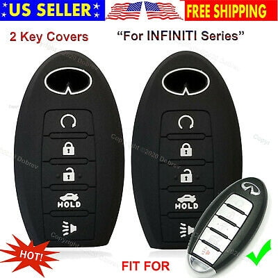 2pcs 5B Silicone Cover Holder Protector Entry Case Fob Holder for Infiniti Key