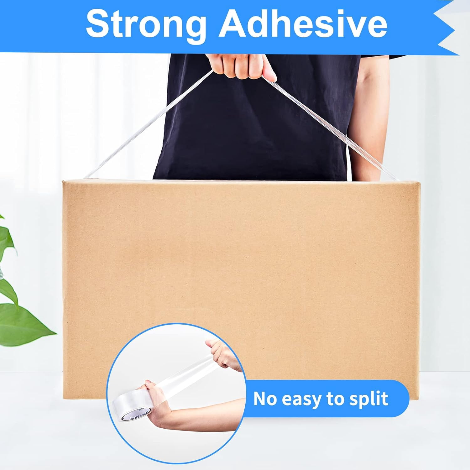 12 Rolls Clear Packing Tape, 2.7mil x 1.88in x 60yds Per Roll, Heavy Duty Packaging Tape for Shipping Packaging Moving Sealing 720 Total Yards