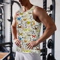 thumbnail image 5 of KLL Insects And Medicinal Herbs Print Men's Muscle Gym Workout Stringer Tank Tops Bodybuilding Fitness T-Shirts Tank Tops Men-Large, 5 of 7