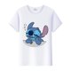 thumbnail image 1 of Disney-camisetas con estampado de Lilo Stitch para mujer, ropa de manga corta para niña, camisa blanca para niño, 1 of 7