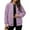Purple, variant on Edvintorg Fleece Jacket Women Long Sleeve Solid Color Winter Warm Casual Outerwear Trendy 2025 Women's Zip Up Coats Purple S
