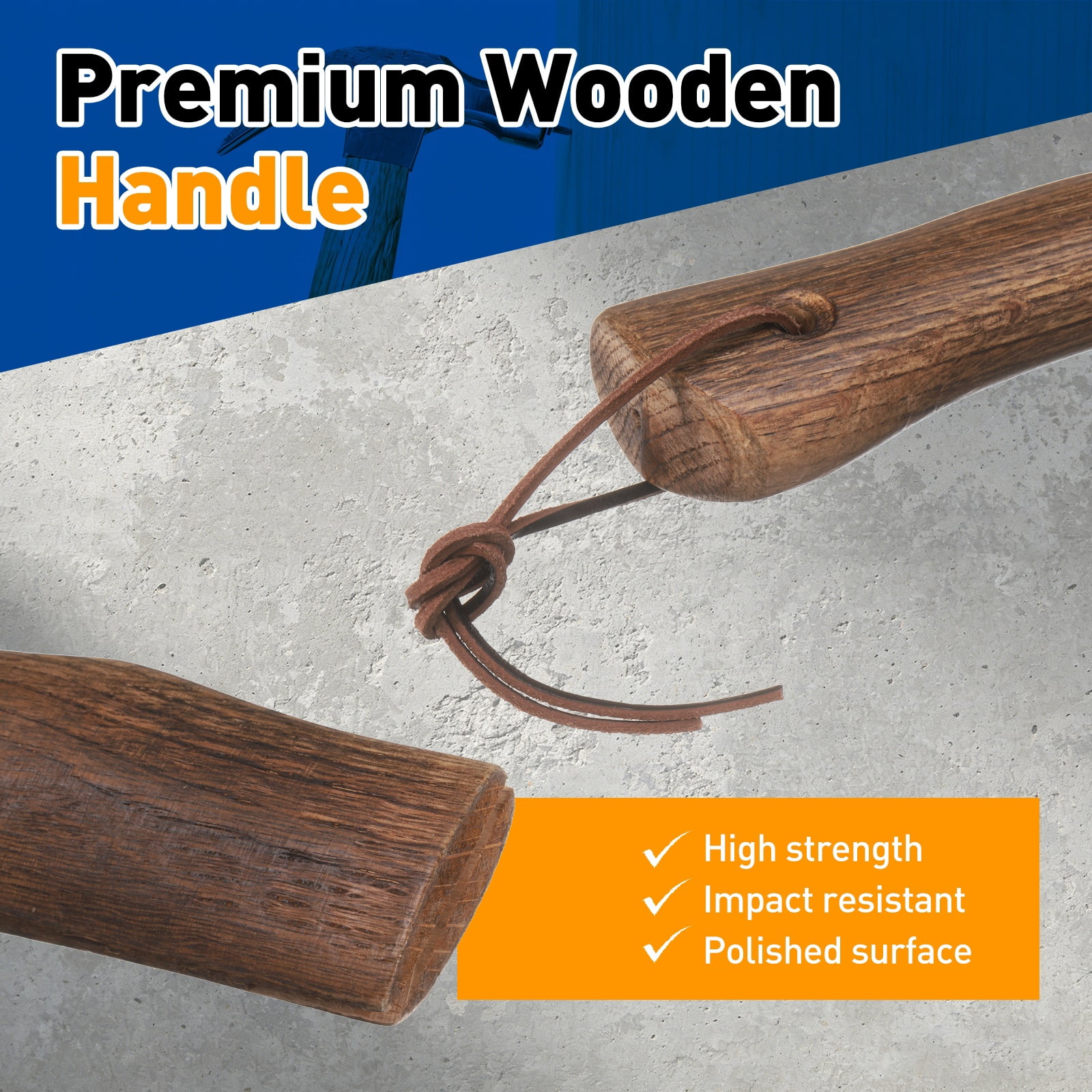 Uxcell 3pcs Wood Axe Handle Replacement 10.2" Universal Hickory Hatchet Handle with Wooden and Round Wedge for Camping Gardening Axe