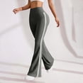 thumbnail image 6 of Gkeoshab Yoga Pants Women Women's Side-Stripe Flared Yoga Pants Nylon Spandex Bootcut Lounge & Workout Trousers with Comfort Fit Grey M, 6 of 7