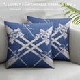 thumbnail image 3 of GOSMITH  Decorative Throw Pillow Cover for Couch Sofa,Skiing Skis Navy Live Home Decor Pillow Case, 3 of 5