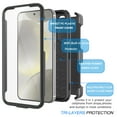 thumbnail image 3 of Galaxy S24 / S24 Plus Case, Samsung Galaxy S24 Plus Holster Clip, Tekcoo [Tshell] Shock Absorbing [Black] Secure Swivel Locking Belt Defender Heavy Full Body Kickstand Carrying Tank Armor Cases Cover, 3 of 7