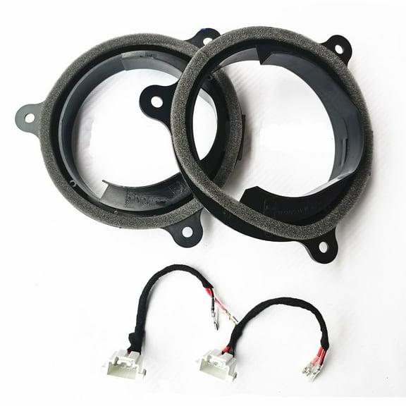 FYUU 1 Pair 6.5 Inch Audio Speaker Pad Adapter with Wire Harness For Mazda Axela Atez CX-4 CX-5 CX-7