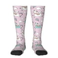 thumbnail image 2 of Lsque Llama Unicorn and Rainbow Printed Crew Socks Men's Women's LightWeight Thin Casual Calf Socks ,Knee High Socks,Cotton Socks, 2 of 9