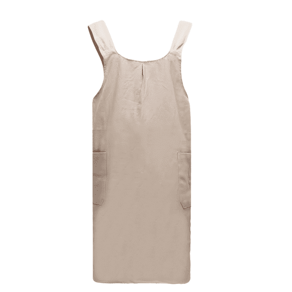 Linen Cross Back Kitchen Cooking Aprons for Women with Pockets Cute for Baking Painting Gardening Cleaning
