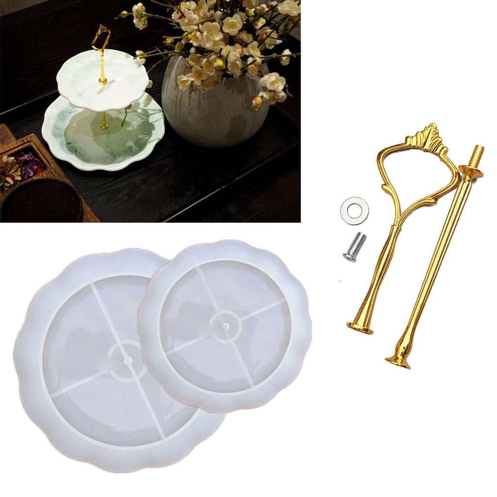 Osdhezcn Round Shape Fruit Platter Epoxy Resin Casting Molds for Making Home Decor Gift