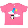 thumbnail image 3 of Inktastic Cute Penguin with Balloons Boys or Girls Toddler T-Shirt, 3 of 5