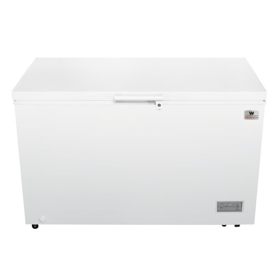 White Westinghouse  Congelador 14 pies |380 L  Acero blanco  Control dual de temperatura  Condensador interno Canastilla interior  Manija exterior  Cerradura llave  Luz interior  Ruedas