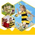 thumbnail image 6 of Cute Bee Costume for Women – Full Set includes Striped Dress, Wings, Antennae Headband & Knee-High Socks, Perfect for Halloween, Parties & Photos Yellow 110, 6 of 7