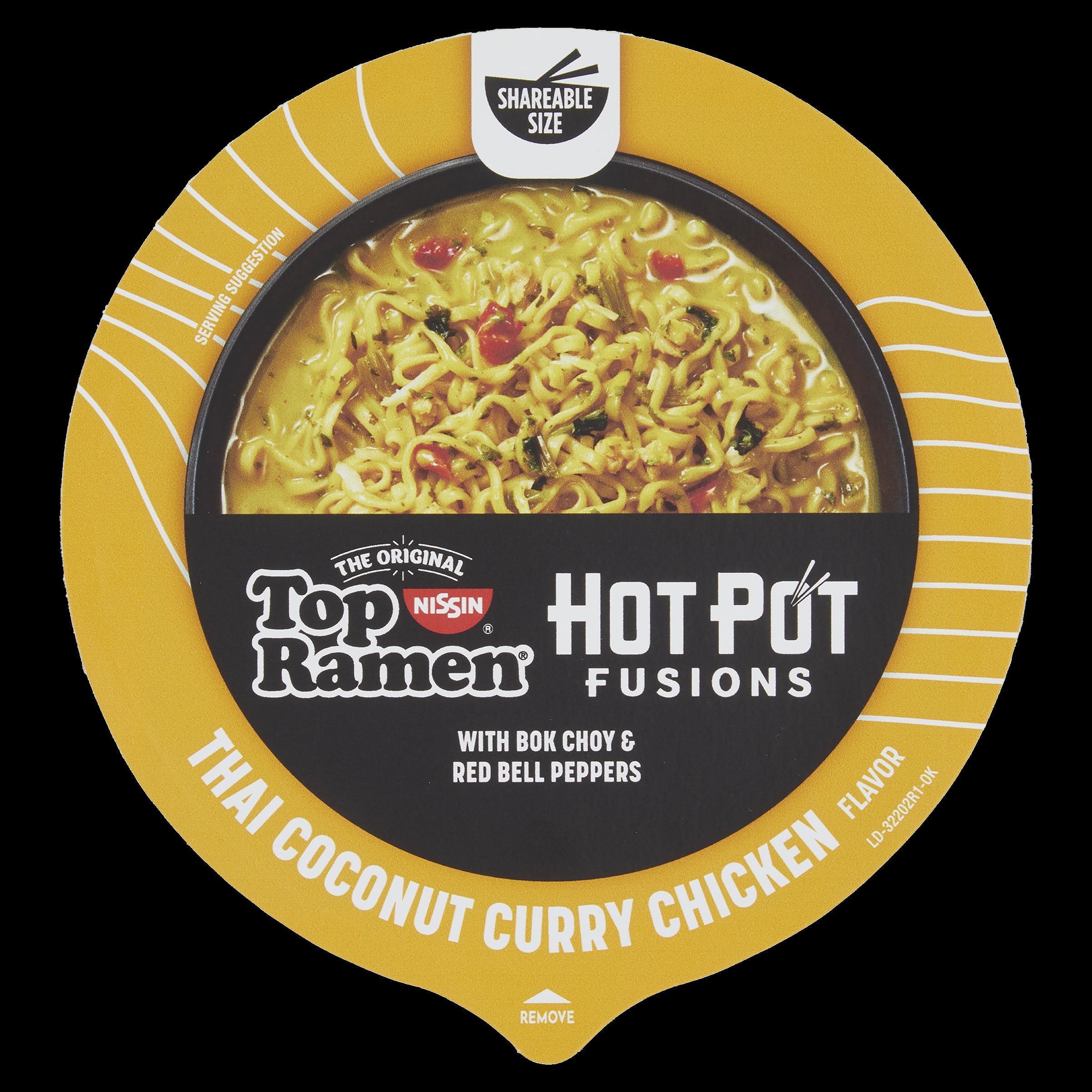 (6 pack) Top Ramen Hot Pot Fusions Thai Curry Chicken
