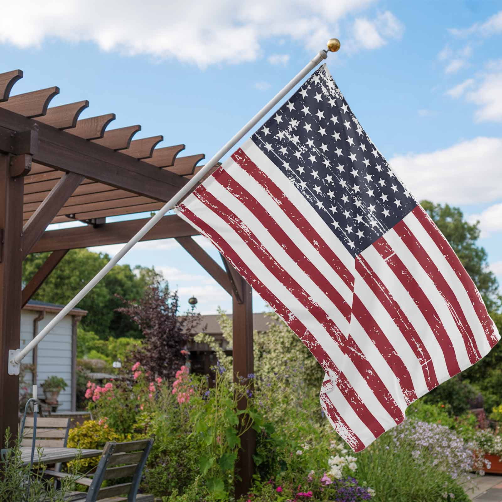 4th of July Flags for Outside 3x5 ft American Flag Outdoor Flags Double Sided Grommets House Banner Vintage USA Flag July 4th Patio Yard Flag for Outdoor Party Porch Independence Day Decor