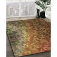 thumbnail image 3 of Ahgly Company Machine Washable Indoor Square Transitional Red Brown Area Rugs, 4' Square, 3 of 7
