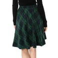 thumbnail image 6 of MODA NOVA Junior's Plaids Elastic Waist Knee Length Worsted A Line Skirt, 6 of 6