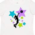 thumbnail image 4 of Inktastic Girl Playing Basketball Purple, Blue, Green Stars Boys or Girls Toddler T-Shirt, 4 of 5