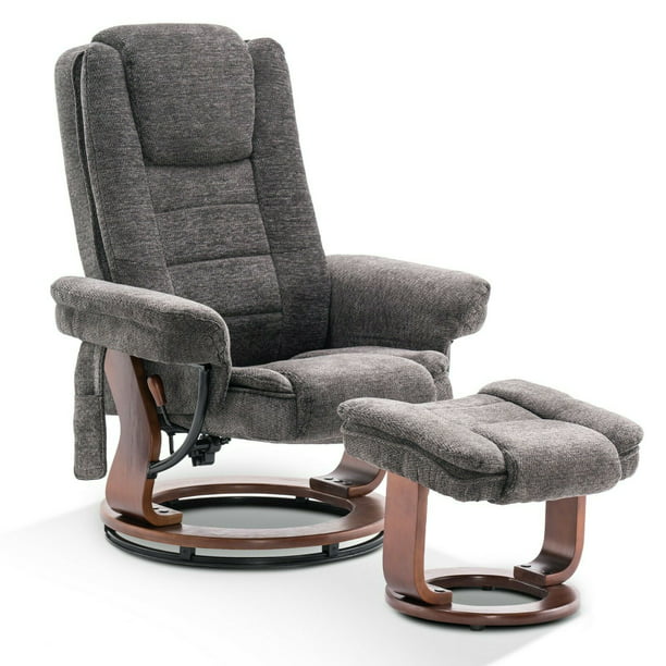 Mcombo Recliner Chair with Ottoman, Fabric Accent Chair ...