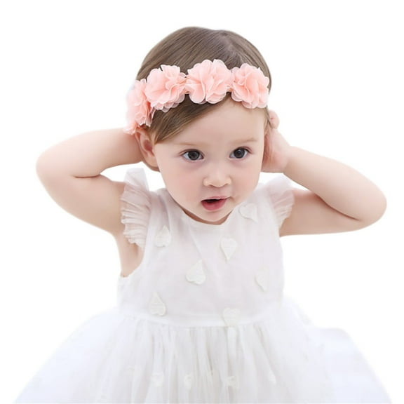 Flower Crown Baby Headbands Newborn Floral Birthday Headbands for 4-24 Months