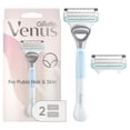 thumbnail image 1 of Gillette Venus for Pubic Hair and Skin, Women's Razor Handle + 2 Blade Refills, 1 of 12