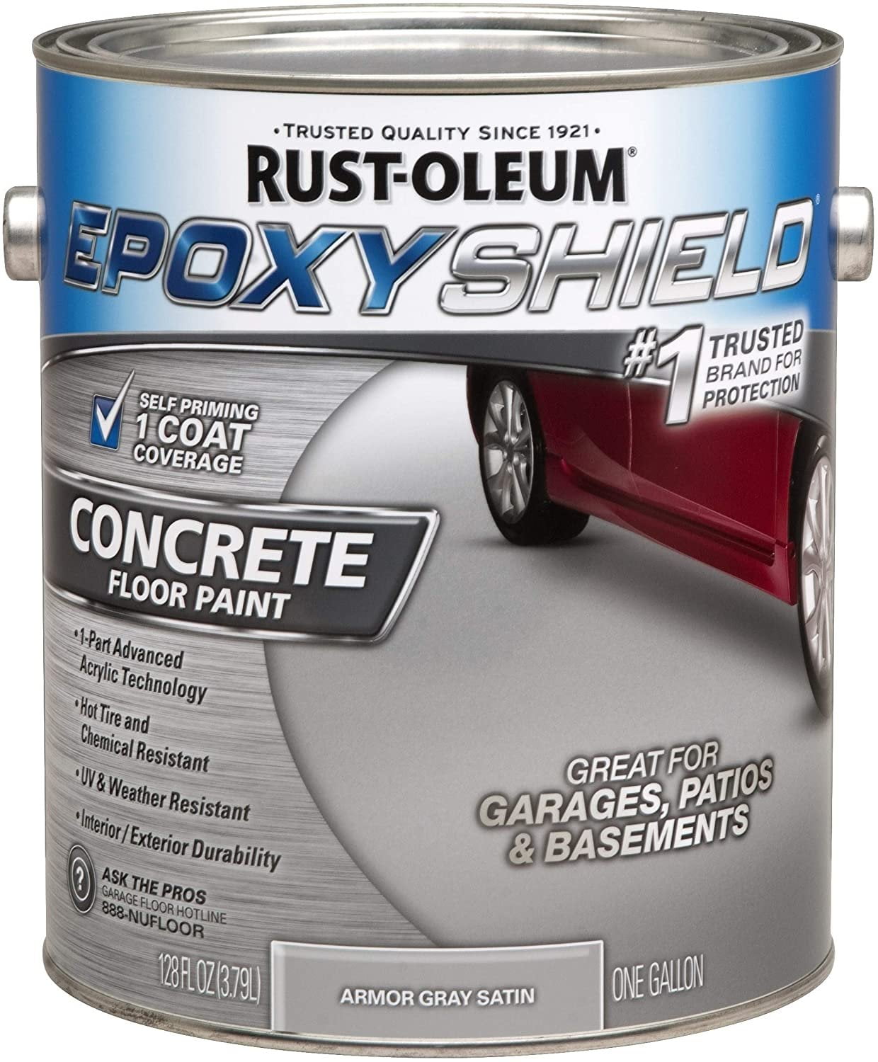 Rust-Oleum 251965 Gray Garage Floor Coating Kit - Walmart.com
