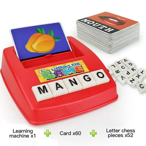 60PCS Flash Cards Literacy Wiz Fun Game Upper Case Sight Words Preschool Language Learning Developmental Toys for Children Presents