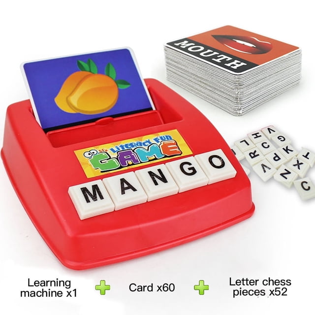 MesaSe 60PCS Flash Cards Literacy Wiz Fun Game Upper Case Sight Words Preschool Language Learning Developmental Toys for Children Presents
