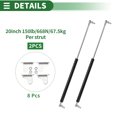 thumbnail image 7 of Unique Bargains 2pcs 150lb/668N/67.5kg 20inch/500mm Lift Supports Struts Black for Car Truck RV, 7 of 7