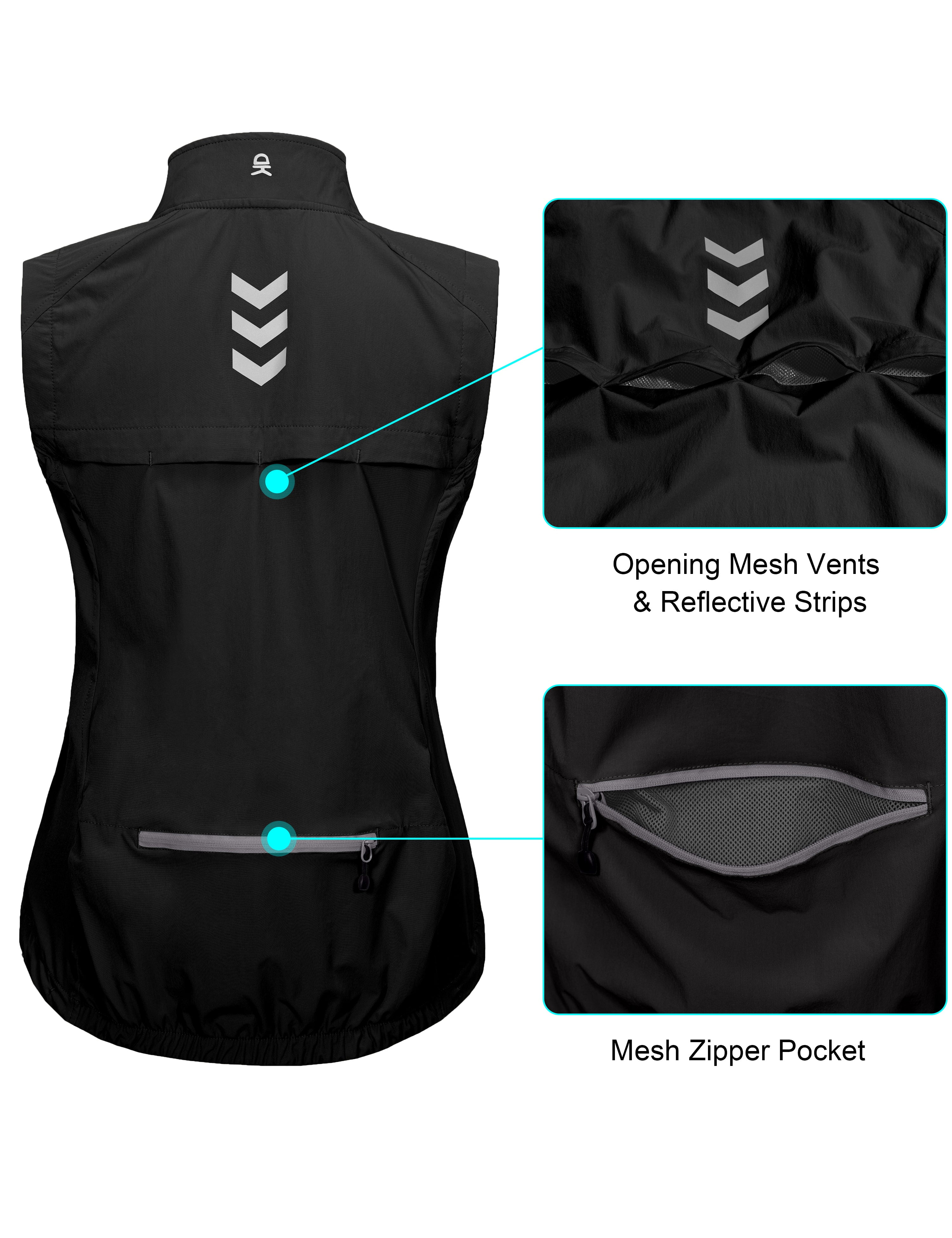 Little Donkey Andy Women's Lightweight Quick Dry Vest Summer Windproof Sleeveless Elastic Jacket for Golfing Cycling Running Size XS