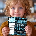 thumbnail image 3 of 11th Birthday Invitation Card for Boys Girls, Neon 11 Year Old Birthday Party Invites, 30 Cards & 30 Envelopes, 4x6 Inches, Double-Sided, 3 of 7
