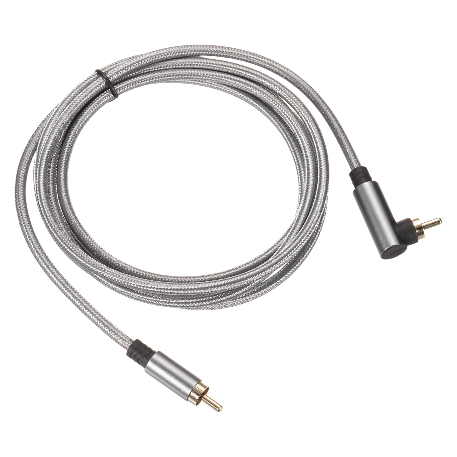 90 Degree RCA Cable 5ft, RCA to RCA Subwoofer Cable Dual Shielded Stereo Audio Cord