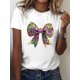 thumbnail image 1 of Camiseta con estampado de máscara de Mardi Gras, cuello redondo, manga corta, informal, para verano y primavera. Ideal para mujeres adultas, hombres, mujeres, adolescentes, jóvenes y deportes., 1 of 7