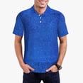 thumbnail image 2 of Salouo Blue Glitter for Men's Short Sleeve Polo Shirts,Polo Shirts for Men Performance Short Sleeve Golf Shirt Athletic Casual Collared T-Shirt-XX-Large, 2 of 8
