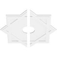 thumbnail image 2 of 34"OD x 6"ID x 18 3/4"C x 1"P Axel Architectural Grade PVC Contemporary Ceiling Medallion, Two Piece, 2 of 11