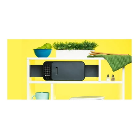 Motorola - Safe for Medications and Everyday Items with Electronic Keypad Lock - Black