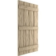 thumbnail image 3 of Ekena Millwork 23 1/2"W x 62"H Rustic Four Board Spaced Board-n-Batten Riverwood Faux Wood Shutters (Per Pair), Primed Tan, 3 of 10