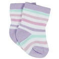thumbnail image 4 of Onesies Brand Baby Girl Assorted Stay-on Jersey Crew Wiggle-Proof Socks, 12-Pack (0/6 Months - 24 Months), 4 of 8