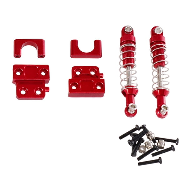 Juego de amortiguadores traseros RC Modelo de coche RC 1/12 Piezas de repuesto Modelo de repuesto Juguete Crawler rojo