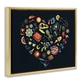 thumbnail image 2 of Stupell Industries Contemporary Retro Science Heart Gold Floating Frame Canvas Art, 21 x 17, by Tobe Fonseca, 2 of 8