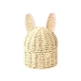 thumbnail image 2 of Kbndieu Easter Woven Bunny Basket with Rabbit Ears Egg Candy Gifts Baskets with Lid Egg Hunt Bucket for Kids Boys Girls Easter Decorations, 2 of 9
