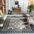 thumbnail image 4 of SAFAVIEH Veranda Magna Southwestern Indoor/Outdoor Area Rug, 5'3" x 7'7", Ivory/Charcoal, 4 of 5