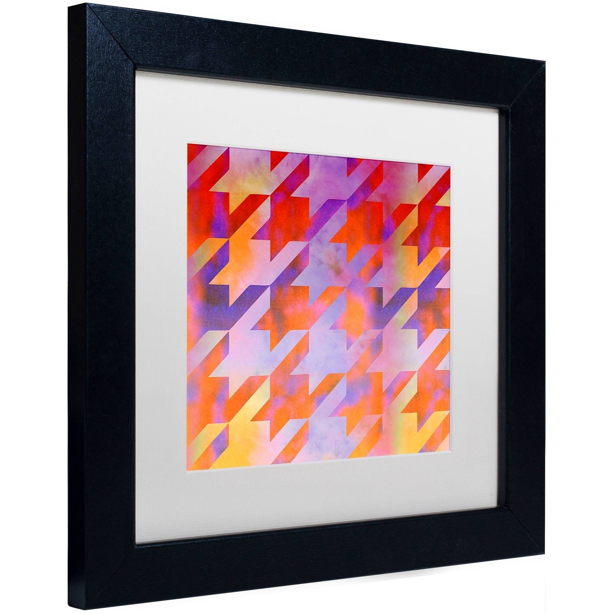 Trademark Fine Art "Houndstooth VIII" Canvas Art by Color Bakery White Matte, Black Frame