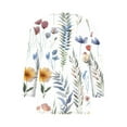 thumbnail image 5 of ALLLIST Holiday Tops for Women White Henley T-Shirts 3/4 Sleeve Casual Floral Shirts for Women, 5 of 5