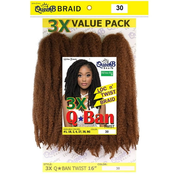 QueenB Braid Q-Ban Twist 3X Value Pack – Color #30