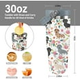 thumbnail image 4 of Dachshund Dog Tumbler with Lid and Straw 30 Oz Weenie Dog Tumbler Insulated Weiner Dog Water Bottle Cup with Handle Weiner Dog Gifts for Women Men, 4 of 6