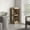 Oak, variant on 46" Tall Corner Bar Cabinet | Organize Bottles, Store Tools with Open Shelves in Dining